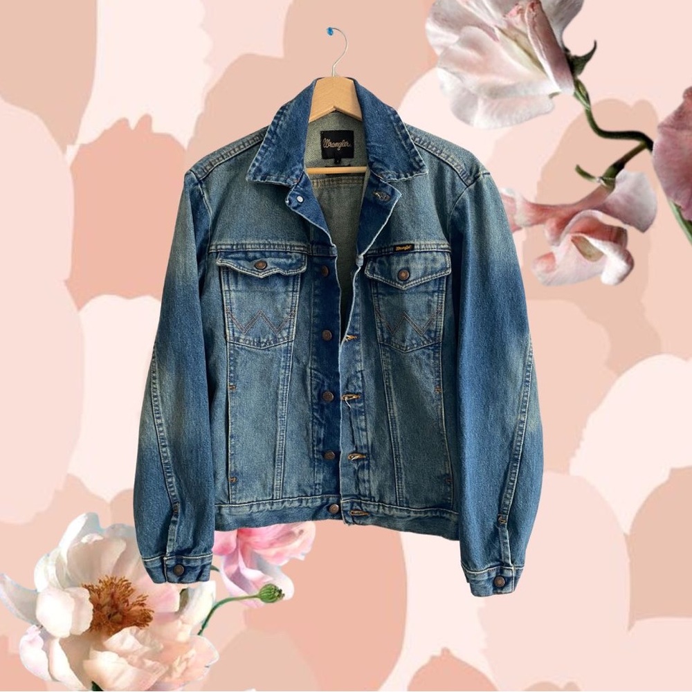 Vintage Denim Jacket Wrangler 80s Size S